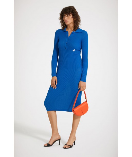 Knit polo midi dress in organic cotton Economisez 