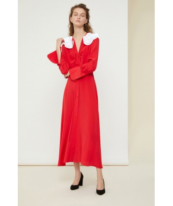 Robe chemise midi en soie à prix réduit toute l'année