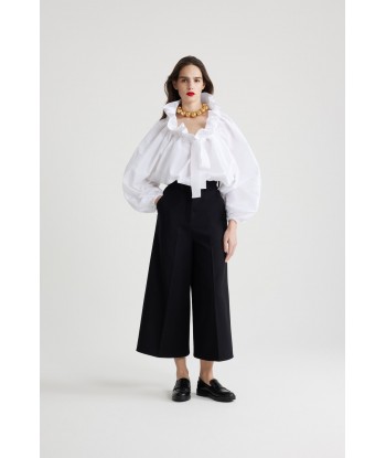 Puff sleeve poplin top le des métaux précieux