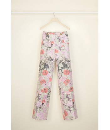 Pantalon large en jacquard pas cher chine