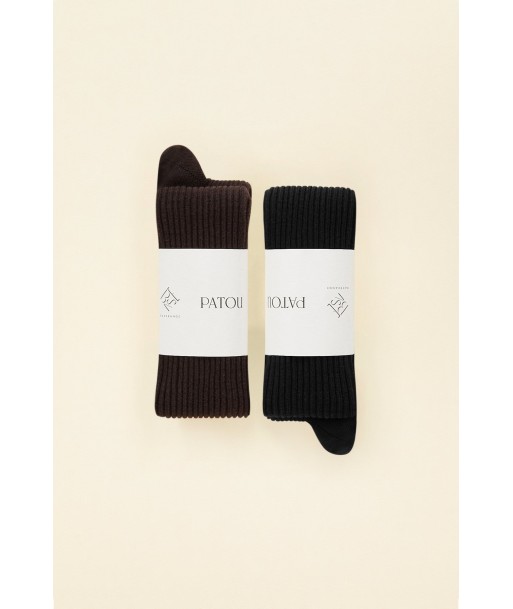 Lot de deux paires de chaussettes en coton bio JUSQU'A -70%! 