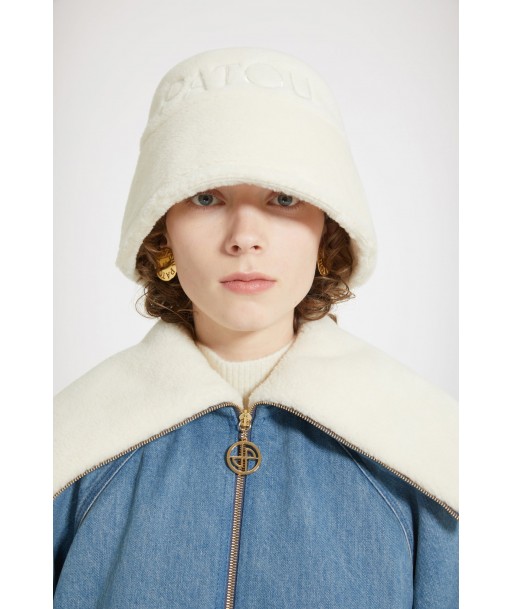 Patou bucket hat in faux shearling les ctes