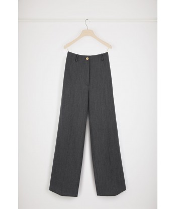 Iconic long trousers in technical wool twill Venez acheter