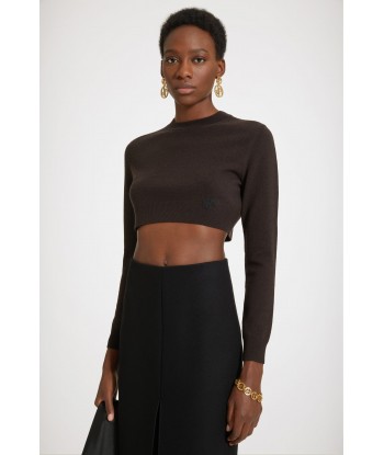 Cropped jumper in sustainable wool and cashmere En savoir plus