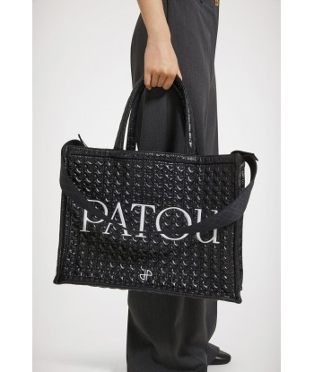 Large Patou tote in eco-friendly quilted nylon pas cher 