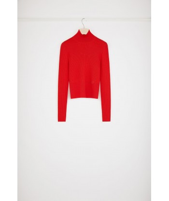 Ribbed high neck jumper in sustainable wool blend Comment ça marche