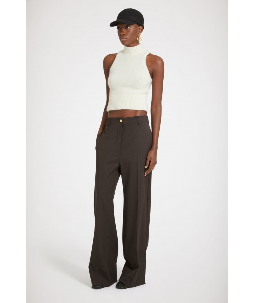 Iconic long trousers in technical wool twill basket pas cher