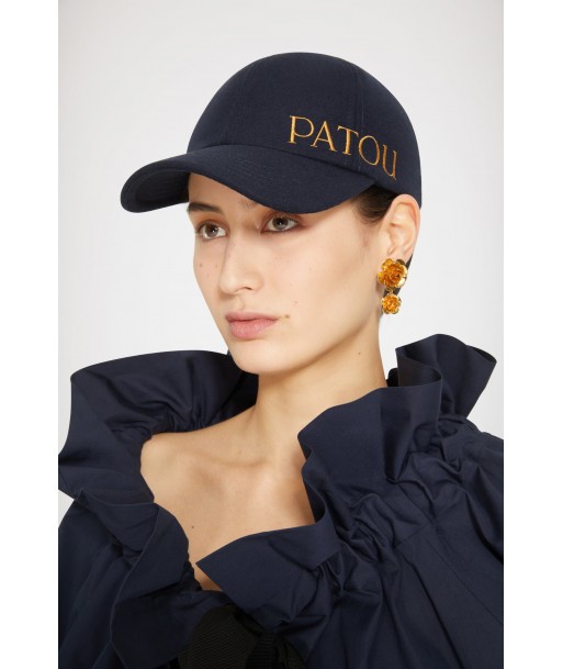 Casquette Patou brodée en laine et cachemire Paris Déstockage Promo