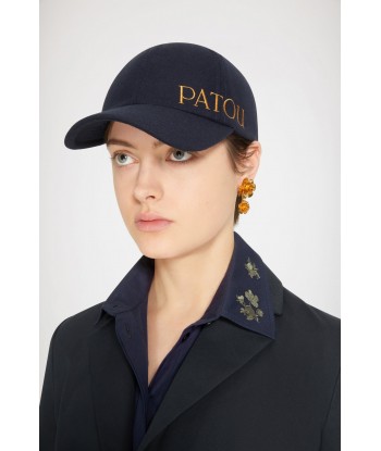 Casquette Patou brodée en laine et cachemire Paris Déstockage Promo