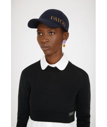 Casquette Patou brodée en laine et cachemire Paris Déstockage Promo