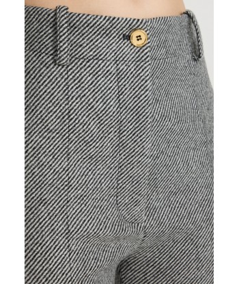 Iconic long trousers in textured wool Paris Déstockage Promo