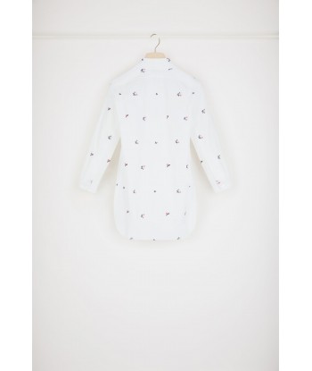 Chemise baby brodée en coton bio de pas cher