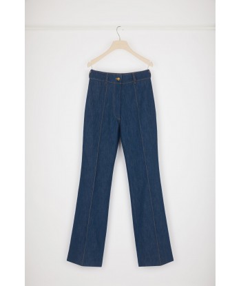 Pantalon évasé en denim bio pas chere