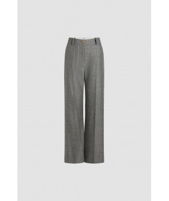 Iconic long trousers in textured wool Paris Déstockage Promo