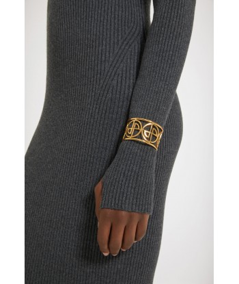 JP cuff in gold-plated brass pas cheres