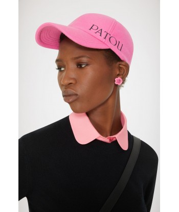 Casquette Patou brodée en laine et cachemire pas cher