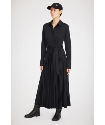 Robe maxi plissée en polyester recyclé la colonne vertébrale