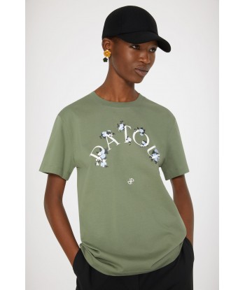 T-shirt Patou à fleurs en coton bio ou a consommer sur place