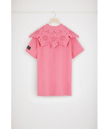 Robe t-shirt en coton bio à col amovible pas cher