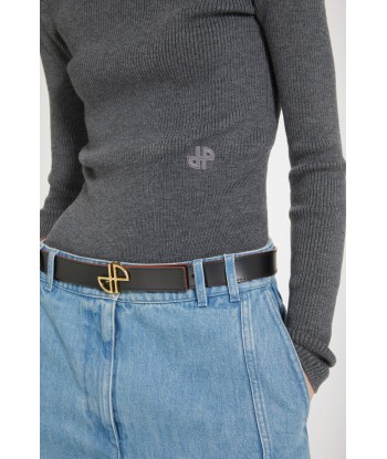 Ribbed high neck jumper in sustainable wool blend À commander