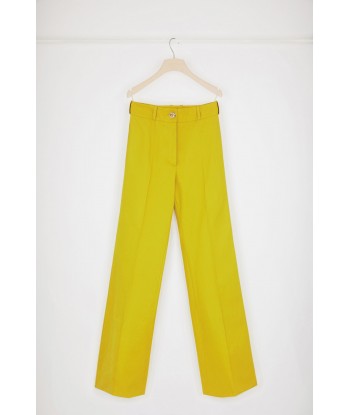 Pantalon évasé en coton bio soldes