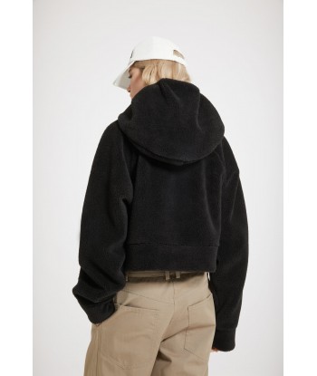 Faux shearling Medallion hoodie in recycled polyester les ctes