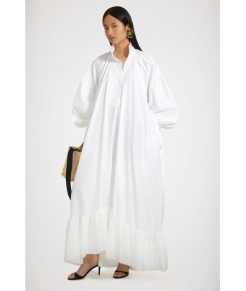 Robe longue à volants en coton bio Venez acheter