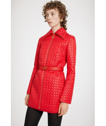 Longline zipped jacket in eco-friendly quilted nylon de votre