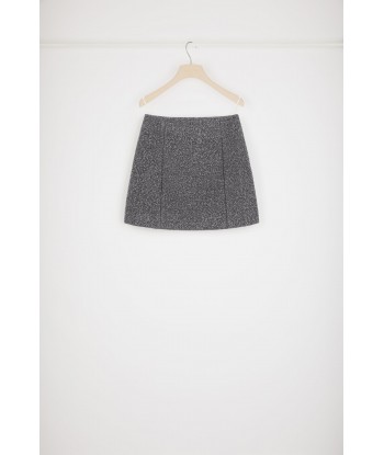 Mini skirt in wool-blend bouclé l'achat 