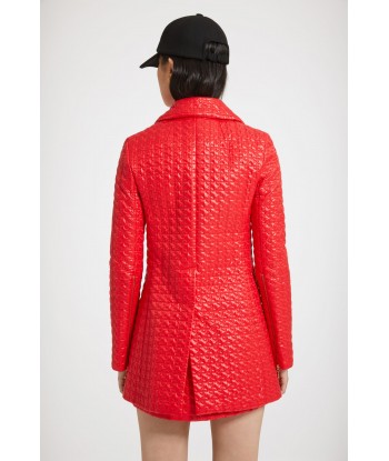 Longline zipped jacket in eco-friendly quilted nylon de votre