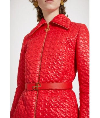 Longline zipped jacket in eco-friendly quilted nylon de votre