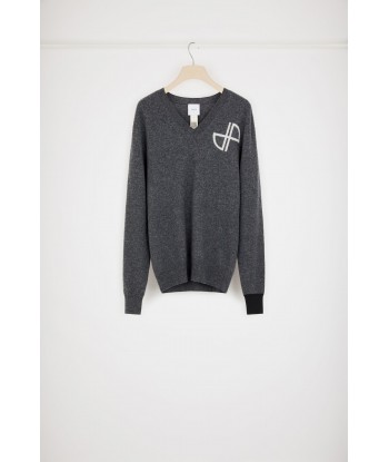 JP V-neck jumper in wool and cashmere en stock