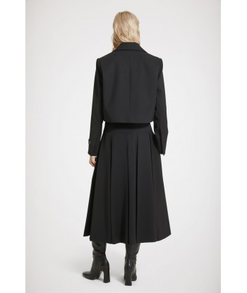 Cut-out cropped jacket in technical wool twill Paris Déstockage Promo