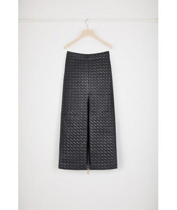 Zip-back midi pencil skirt in eco-friendly quilted nylon livraison et retour toujours gratuits