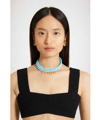 Collier Patou en perles de verre coloré et laiton 50-70% off 