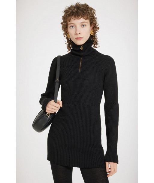 Ribbed mini dress in sustainable wool 2024