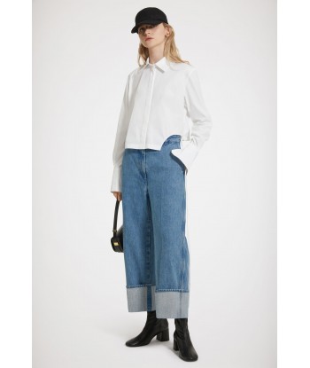 Cut-out cropped shirt in organic cotton 50-70% off 