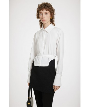 Cut-out cropped shirt in organic cotton 50-70% off 