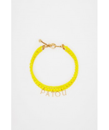 Patou coloured glass-bead necklace en linge