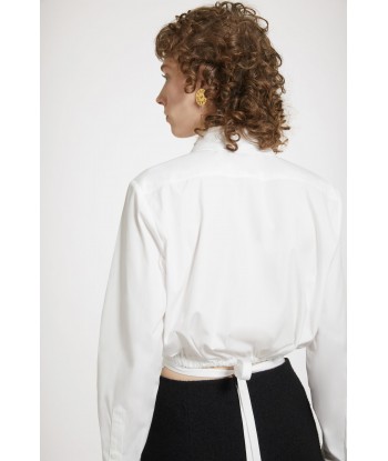 Cut-out cropped shirt in organic cotton 50-70% off 