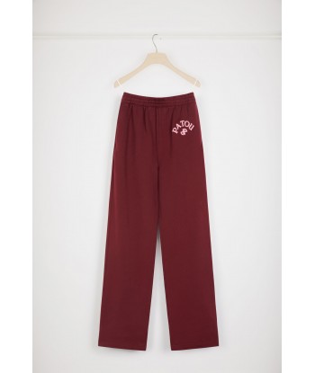 Pantalon de jogging à broderie bouclette en coton bio france