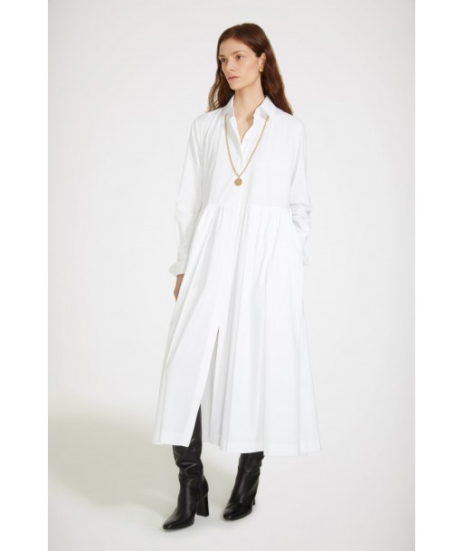 Robe chemise midi en coton bio de technologie