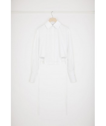 Cut-out cropped shirt in organic cotton 50-70% off 