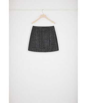 Mini skirt in eco-friendly quilted nylon basket pas cher