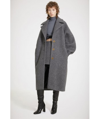 Cocoon coat in wool-blend bouclé 2023