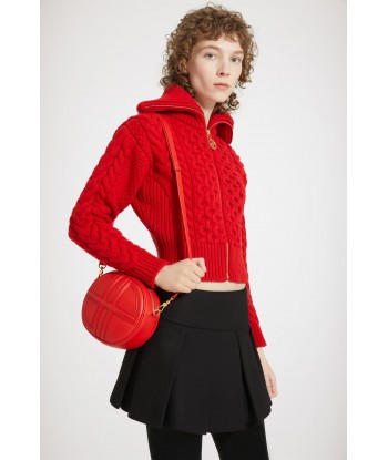 Mixed cable knit zip-up cardigan in wool and cashmere Les êtres humains sont 